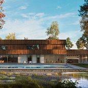 autumn sunrise. Architecture, 3D Design, and ArchVIZ project by Gonzalo Méndez - 09.29.2021