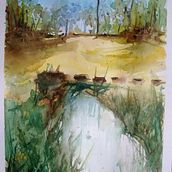 Meu projeto do curso: Paisagens naturais em aquarela. Fine Arts, Painting, and Watercolor Painting project by Carlos Roberto Santos - 09.30.2021