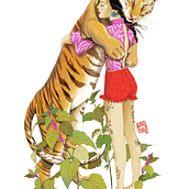 Tyger; Abraza a tu fiera interior. Traditional illustration project by Gisela Navarro - 09.30.2021