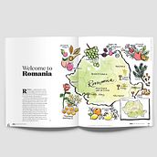 Romanian Wine Map. Traditional illustration project by Melanie Chadwick - 09.30.2021