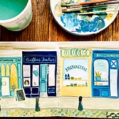 Street scene in France. Traditional illustration, Sketching, Painting, and Drawing project by Kaye Shu - 10.01.2021