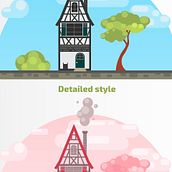 German home illustration . Ilustrație tradițională, Design, Ilustrație vectorială & Ilustrație arhitecturală de Jasna Salih - 10.01.2021