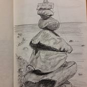 30 Day Drawing Challenge 2021. Collage project by Annette Koenig - 10.01.2021