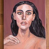 A de Alma | Óleo sobre Lienzo | Mi Proyecto del curso: Retrato expresivo al óleo: explora la técnica alla prima. Fine Arts, Painting, and Oil Painting project by Andrea Torres Saona - 09.30.2021