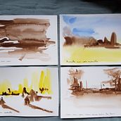 Mon projet du cours : Paysages naturels à l’aquarelle. Fine Arts, Painting, and Watercolor Painting project by annick_cohen - 10.02.2021