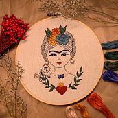 Frida Kahlo . Bordado projeto de Ana Paula Zimerman - 02.10.2021
