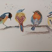 Mi Proyecto del curso: Acuarela artística para ilustración de aves. Ilustração tradicional, Pintura em aquarela, Desenho realista e Ilustração naturalista projeto de racali78 - 03.10.2021