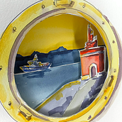 Mi Proyecto del curso: Papercut: Faro de Punta Robaleira, una ventanita al mar. Traditional illustration, Arts, Crafts, Editorial Design, Paper Craft, Stor, telling, Bookbinding, Children's Illustration, and DIY project by Clara Cerviño Becerro - 10.03.2021