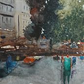 Mi Proyecto del curso: Paisajes urbanos en acuarela Ein Projekt aus dem Bereich Aquarellmalerei von umbralismo - 03.10.2021