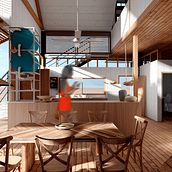 Mi Proyecto del curso: Representación gráfica de proyectos arquitectónicos. Projekt z dziedziny  Architektura, Projektowanie graficzne, Architektura wnętrz, Projektowanie wnętrz, Architektura krajobrazu,  Kolaż, Architektura c, frowa,  R i sunek architektoniczn użytkownika Miguel Huertas Aleman - 03.10.2021