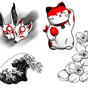 My project in Custom Tattoo Design with Procreate course. Traditional illustration, Graphic Design, Drawing, Digital Illustration, Tattoo Design, and Digital Drawing project by kittyameliaharvey - 10.04.2021