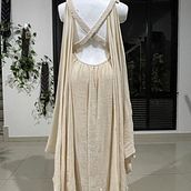 VESTIDO CON APLIQUES EN HILAZA DE ALGODON - TECNICA MACRAME. Macramé, Fashion Design, Sewing, Arts, Crafts, and Fiber Arts project by Enrique de Jesús Guzmán Alejandre - 10.04.2021