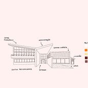 Trabalho de Ateliê - Escola. Architecture project by Rafaela Alves - 09.20.2021