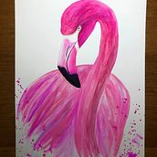 Flamingo. Traditional illustration project by Maria Broadbridge - 10.05.2021