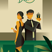 My project in Art Deco Style for Digital Illustration course. Traditional illustration, Fine Arts, Poster Design, and Digital Illustration project by Арзуман Пашаев - 10.06.2021