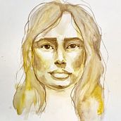 Meu projeto do curso: Retrato artístico em aquarela. Un proyecto de Bellas Artes, Pintura, Pintura a la acuarela y Dibujo de Retrato de carolina bonani - 06.10.2021