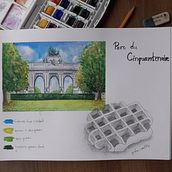 My project in Watercolor Travel Journal course. Traditional illustration, Watercolor Painting, Architectural Illustration, and Sketchbook project by lenka_csandova - 10.06.2021