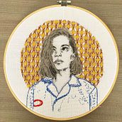 Retrato bordado de Molly Rankin, vocalista de Alvvays. Embroider project by Jesús Tello - 10.06.2021