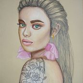 My project in Illustration with Pastel and Coloured Pencils course. Traditional illustration, Fine Arts, Pencil Drawing, Drawing, Portrait Drawing, Realistic Drawing, and Artistic Drawing project by Joanna - 10.06.2021