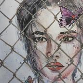 Mon projet du cours : Portrait artistique à l’aquarelle. Fine Arts, Painting, Watercolor Painting, and Portrait Drawing project by Ann Bul - 10.07.2021