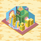 Mi Proyecto del curso: Ilustración vectorial isométrica desde cero. Graphic Design, Digital Illustration, and Vector Illustration project by Regina Rios Gurria - 10.07.2021