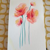Poppies Watercolor YouTube Tutorial. Een project van Traditionele illustratie van elena_fanaberova - 07.10.2021