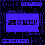 MultiType Brick (ONE FREE FONT). Projekt z dziedziny Projektowanie t, pografii, T i pografia użytkownika Damián Guerrero Cortés - 08.10.2021
