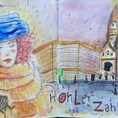 Hohler Zahn_Berlin Zoo. Traditional illustration, Sketching, Creativit, Drawing, Watercolor Painting, and Sketchbook project by mgarciadrimmer - 10.08.2021