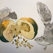 My project in Illustrating Nature: A Creative Exploration course. Traditional illustration, Painting, Drawing, Watercolor Painting, Ink Illustration, and Naturalistic Illustration project by Susan Bidinosti - 10.08.2021