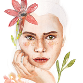 Mi Proyecto del curso: Retrato ilustrado en acuarela. Traditional illustration, Fine Arts, Painting, Drawing, Watercolor Painting, Portrait Drawing, and Artistic Drawing project by mei_ml - 10.09.2021