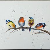 My project in Artistic Watercolor Techniques for Illustrating Birds course. Traditional illustration, Watercolor Painting, Realistic Drawing, and Naturalistic Illustration project by Allison McNairn - 10.03.2021
