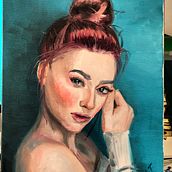 My 2nd project in Expressive Oil Portraiture: Explore the Alla Prima Technique course. Un proyecto de Ilustración tradicional de Lisa Torkelson - 09.10.2021