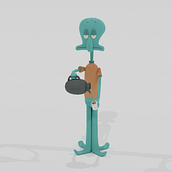 Meu projeto do curso: Modelagem profissional de personagens de desenho animado em 3D. Projekt z dziedziny 3D, Projektowanie postaci, Animacja postaci,  Modelowanie 3D, Projektowanie postaci 3D i  Projektowanie 3D użytkownika Wesley kaihara - 06.10.2021