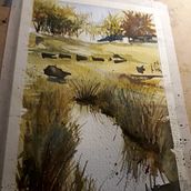 My project in Natural Landscapes in Watercolor course. Watercolor Painting project by alugustavo - 10.10.2021