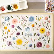 My project in Vibrant Floral Patterns with Watercolors course. Traditional illustration, Pattern Design, Watercolor Painting, and Botanical Illustration project by Giulia Luoni - 10.10.2021
