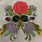 My project in Embroidery Technique with the Stem Stitch course. Embroider project by Erin Mohr - 10.10.2021