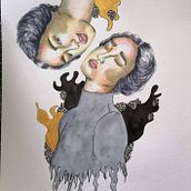 Mi Proyecto del curso: Retrato ilustrado en acuarela. Traditional illustration, Fine Arts, Painting, Drawing, Watercolor Painting, Portrait Drawing, and Artistic Drawing project by Karla Gabriela Medellín Castellanos - 10.11.2021