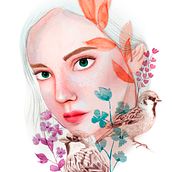 Mi Proyecto del curso: Retrato ilustrado en acuarela. Ilustração tradicional, Artes plásticas, Pintura, Desenho, Pintura em aquarela, Desenho de retrato, e Desenho artístico projeto de Karin Ruiz - 11.07.2021