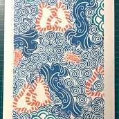 My project in Sketchbooking with Handmade Stamps course. Traditional illustration, Pattern Design, Printing, Sketchbook, and Engraving project by Petra Waldner - 11.14.2021