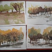 Mi Proyecto del curso: Paisajes naturales en acuarela. Fine Arts, Painting, and Watercolor Painting project by Ana María Simoes - 10.08.2021