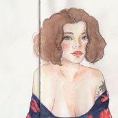 Mi Proyecto del curso: Retratos estilizados en acuarela. Een project van Traditionele illustratie, Schilderij, Aquarelschilderen y  Portrettekening van Paula Escudero - 12.10.2021