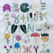 My project in Introduction to Raised Embroidery course . Broderie de Jenny Crossland - 10.12.2021