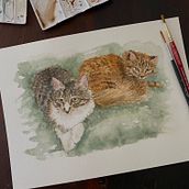 My project in Expressive Animal Portraits in Watercolor course. Traditional illustration, Watercolor Painting, Realistic Drawing, and Naturalistic Illustration project by Delaram Mowatt - 10.12.2021