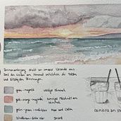 Titelbild Aquarellreiseheft Follonica 2021. Traditional illustration, Watercolor Painting, Architectural Illustration, and Sketchbook project by Eliane Studer Kilchenmann - 10.12.2021