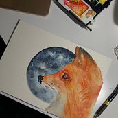 Meu projeto do curso: Retratos expressivos de animais em aquarela. Traditional illustration, Watercolor Painting, Realistic Drawing, and Naturalistic Illustration project by Gabrielle França - 10.12.2021