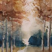 Meu projeto do curso: Paisagens naturais em aquarela. Un projet de Beaux Arts, Peinture , et Aquarelle de maria izabel venzon - 12.10.2021