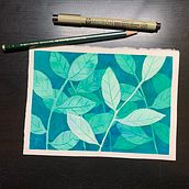 Negative painting. Un proyecto de Pintura a la acuarela de mariel_b - 13.10.2021