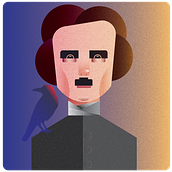 Edgar Allan Poe | Geomtric Portrait. Un progetto di Illustrazione tradizionale di tinatinshengelia - 09.10.2021