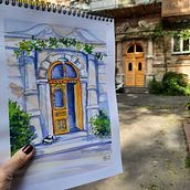 Urbansketching of Odessa city. Sketching, and Drawing project by Olena Goldobina - 10.14.2021