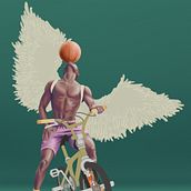 Bmx & Basket. Un proyecto de Ilustración tradicional de Loreto del Castillo - 08.10.2021